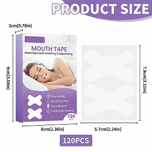 Тейп для рота Преміум, 120 шт., пластирі для сну, проти хропіння synthetic.ua - Фото 1