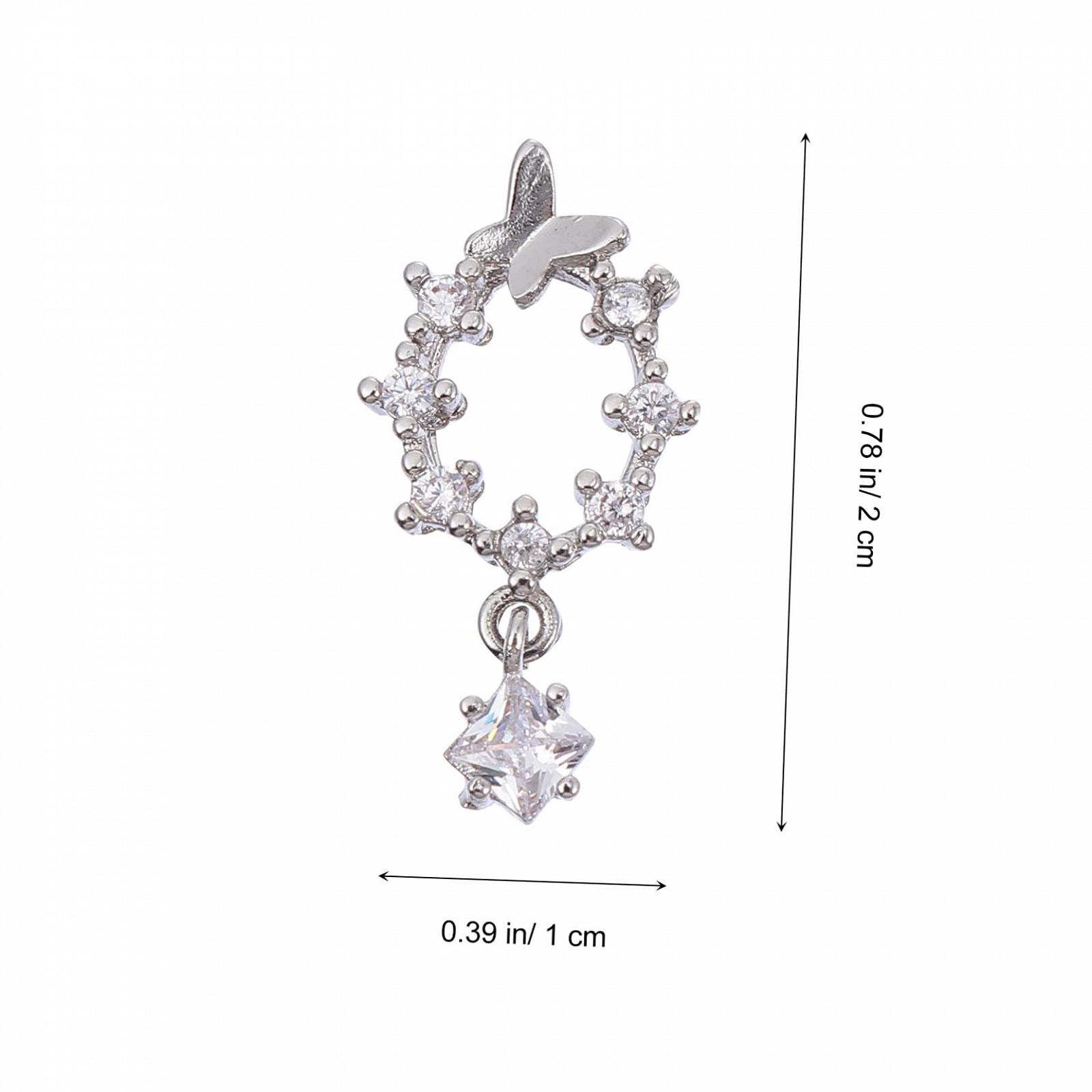 Украшения для ногтей Healeved, 3 шт, металлические, с циркониевым дизайном, фото №5 Украшения для ногтей Healeved, 3 шт, металлические, с циркониевым дизайном, фото №5