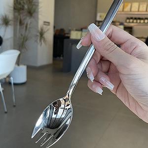 Набір Nubamzy Tragbares Utensilien з футляром Нержавіюча сталь synthetic.ua - Фото 1