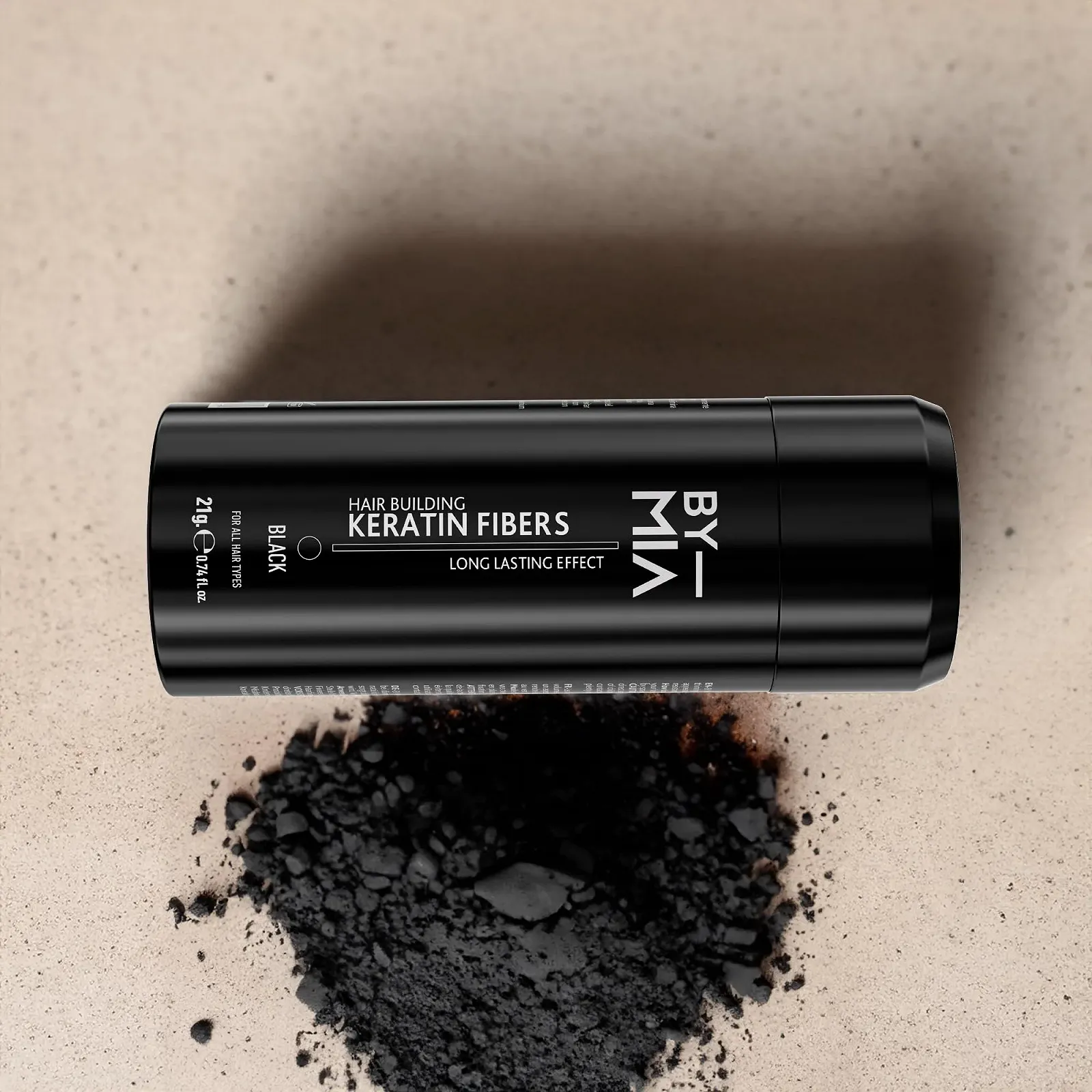 Волокна для волосся BY MIA Кератинові, Чорний, 21 г, фото №2 Волокна для волосся BY MIA Кератинові, Чорний, 21 г, фото №2