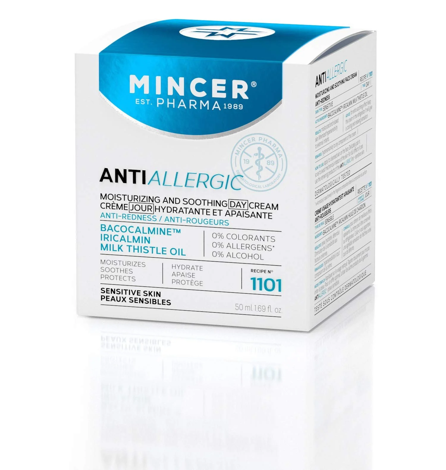 Денний крем для обличчя Mincer Pharma Anti Allergic Anti-Redness зволожувальний та заспокійливий 50 мл, фото №2