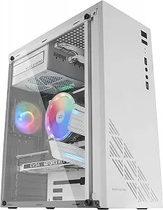 Корпус Mars Gaming MC100W / без БЖ / ATX / Micro-ATX / Mini-ITX / 1x90mm FRGB / USB 3.0 / Білий - Фото 1
