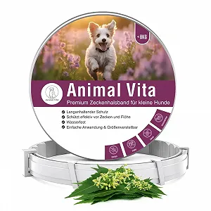 Нашийник від кліщів Animal Vita Premium Водостійкий Регульований 48 см для маленьких собак - Фото 1
