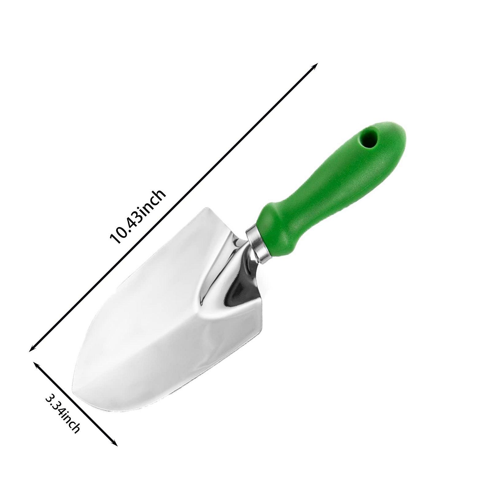 Лопата совковая садовая ручная Сверхпрочная нержавеющая сталь Эргономичная ручка для садоводства, прополки, пересадки и копания Зеленый, фото №7