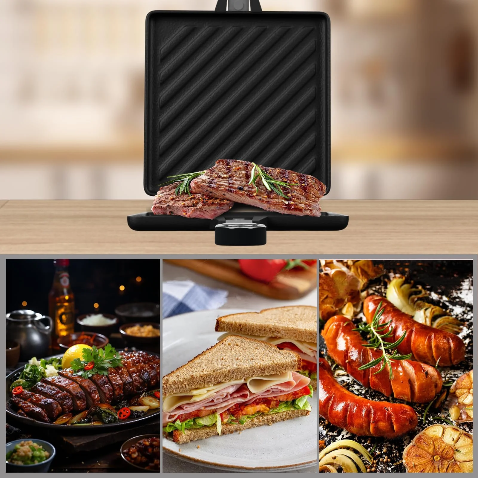 Сэндвичница, тостер для кемпинга, антипригарная форма для выпечки на плите с термостойкими ручками, фото №4