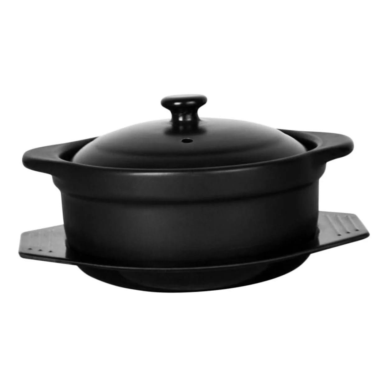 Кастрюля SECFOU керамическая с крышкой равномерное распределение тепла двойные ручки для супа и тушения, фото №1