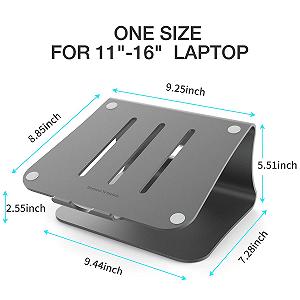 Подставка для ноутбука алюминиевая для Apple Macbook и всех ноутбуков, серая (запатентована) synthetic.ua - Фото 1