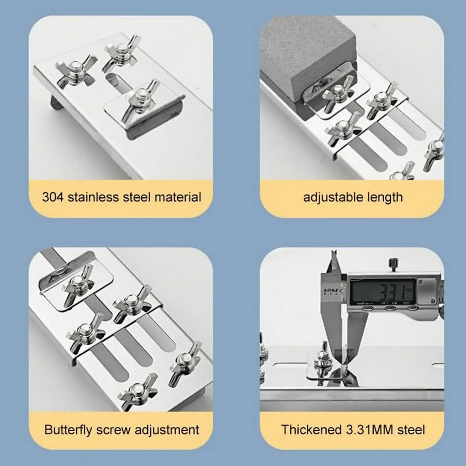 Тримач для точильного каменя з нержавіючої сталі Регульований місток для мийки Нековзний, фото №5