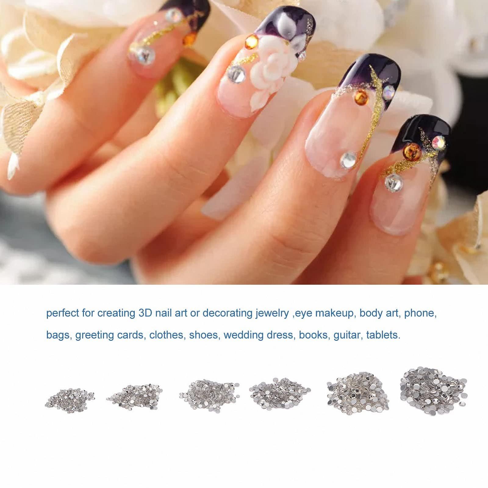 Стразы для ногтей Белый, 1 пакетик, фото №3 Стразы для ногтей Белый, 1 пакетик, фото №3