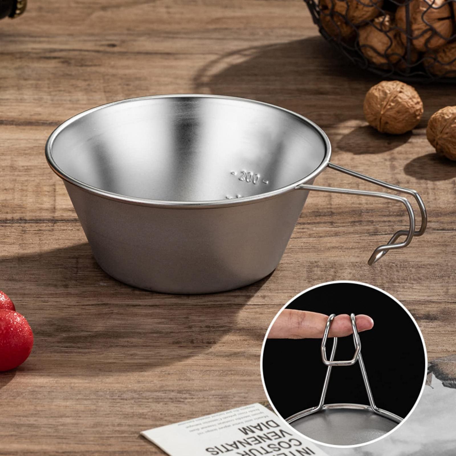 Миска Sosoport для кемпинга 12 шт., рюмка, ручка из нержавеющей стали 304, фото №6