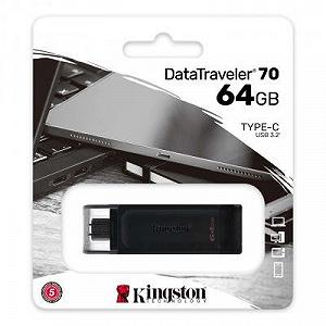 USB флеш-накопитель Kingston 64GB DataTraveler 70 USB 3.2 / Type-C DT70/64GB synthetic.ua - Фото 1