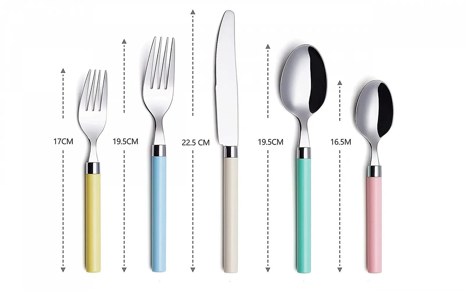 Набір столових приборів Exzact 20 предметів з нержавіючої сталі різних кольорів, фото №3 Набір столових приборів Exzact 20 предметів з нержавіючої сталі різних кольорів, фото №3