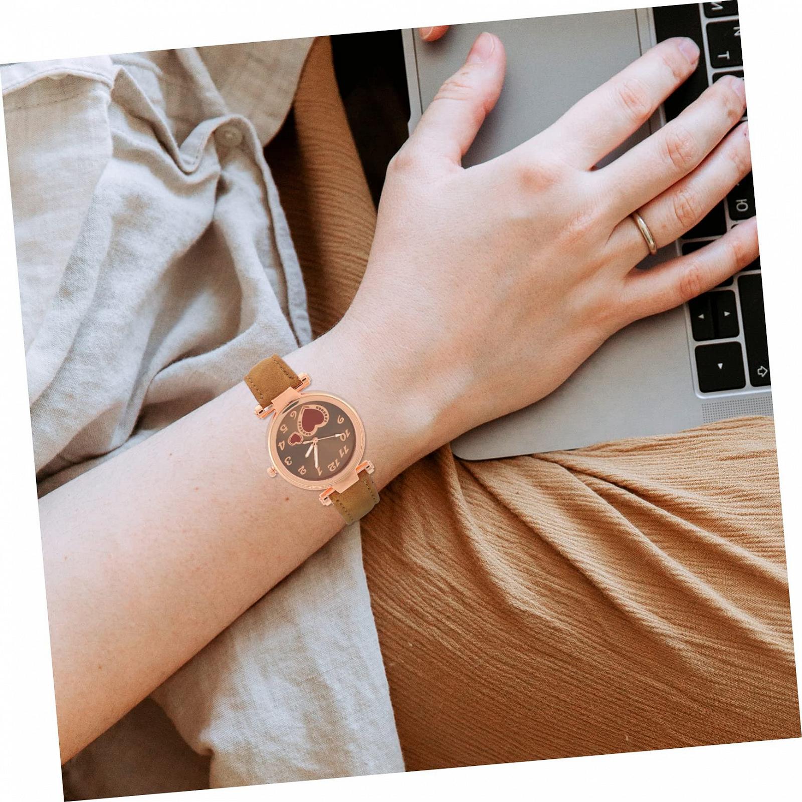 Годинник OATIPHO годинник для дівчат Black Штучна шкіра, фото №7 Годинник OATIPHO годинник для дівчат Black Штучна шкіра, фото №7