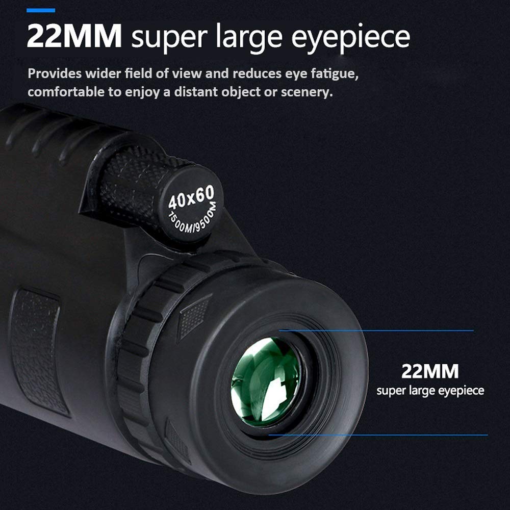 Монокулярний Телескоп QHYTL High Performance 40X60 Spotting Scope з компасом адаптером для смартфона та триногою, фото №4