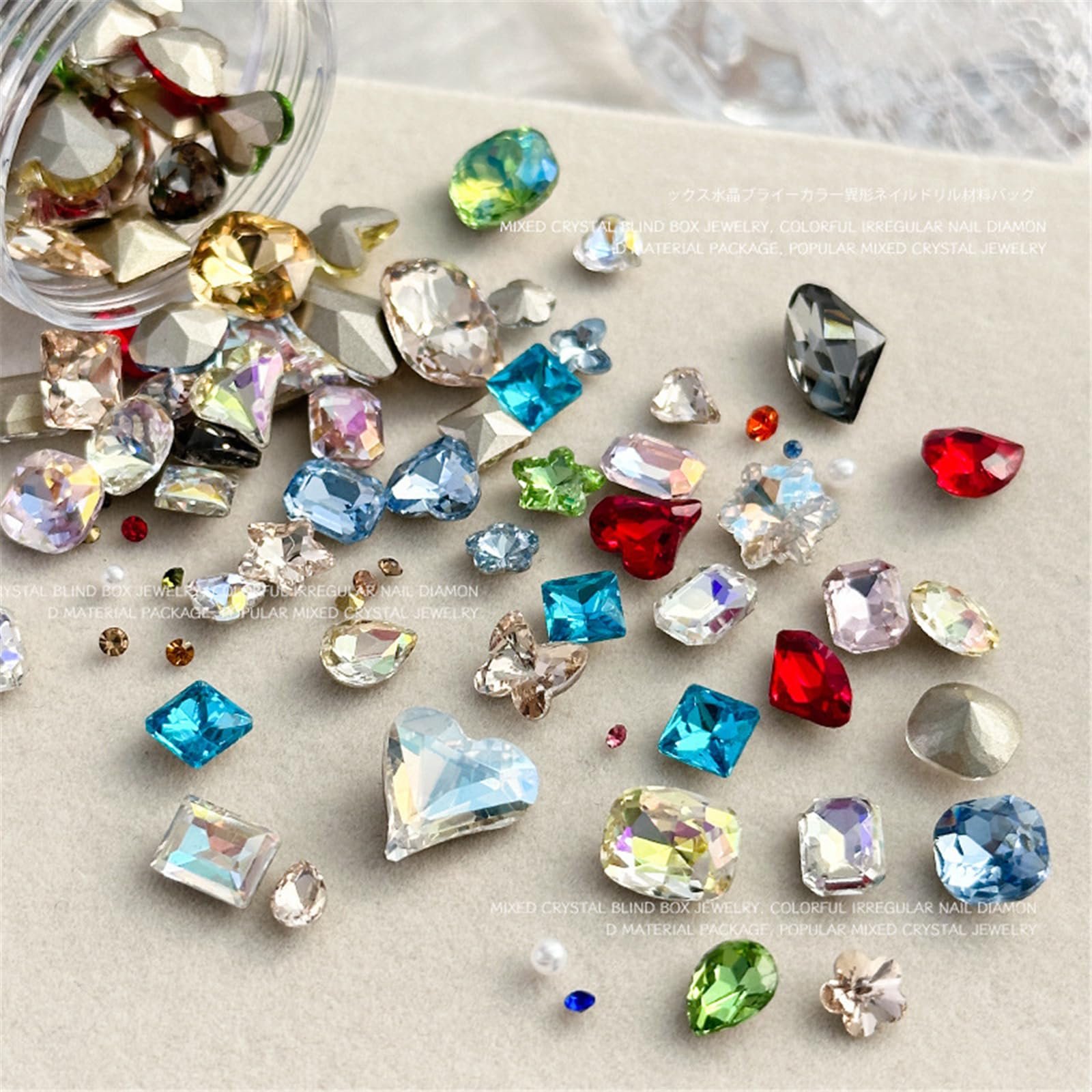 Стрази для нігтів Прикраса Серце Мікс Форм Круглі Перлини Мистецтво Декорування Нігтів, фото №5