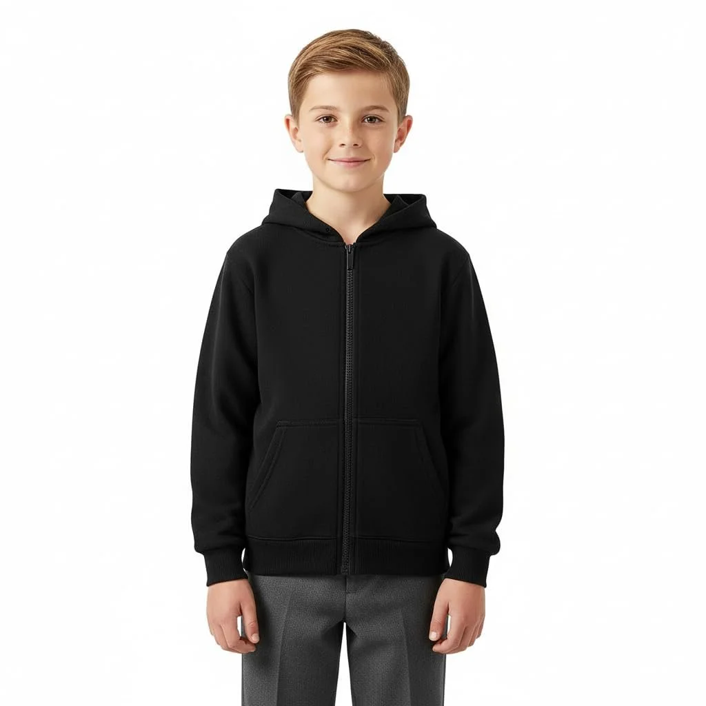 Худі на блискавці Hotfiary для хлопчиків і дівчаток, дитяча бавовняна толстовка з капюшоном, фото №1