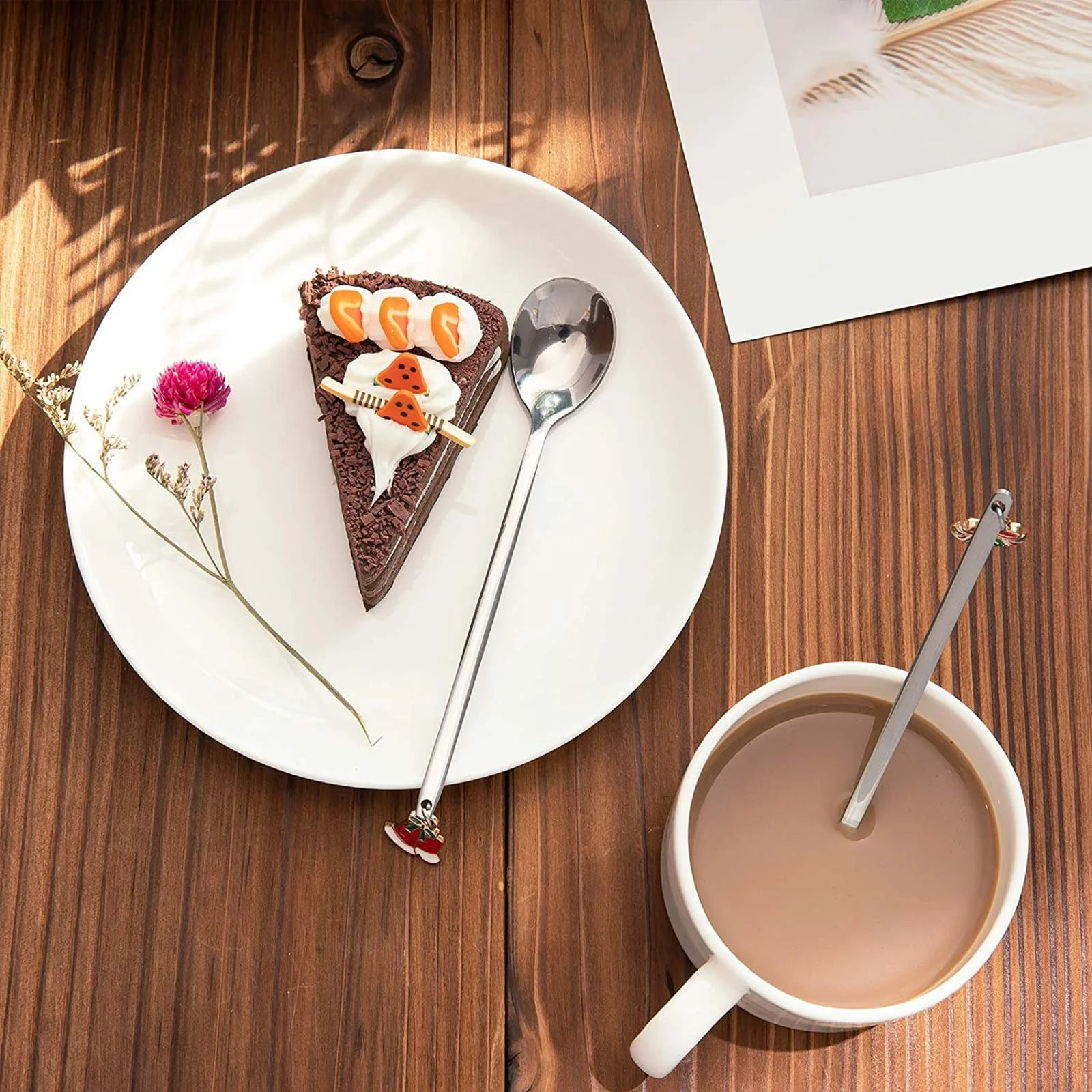 Ложка AXspeed Різдвяна, набір з 6 штук, з нержавіючої сталі, фото №5