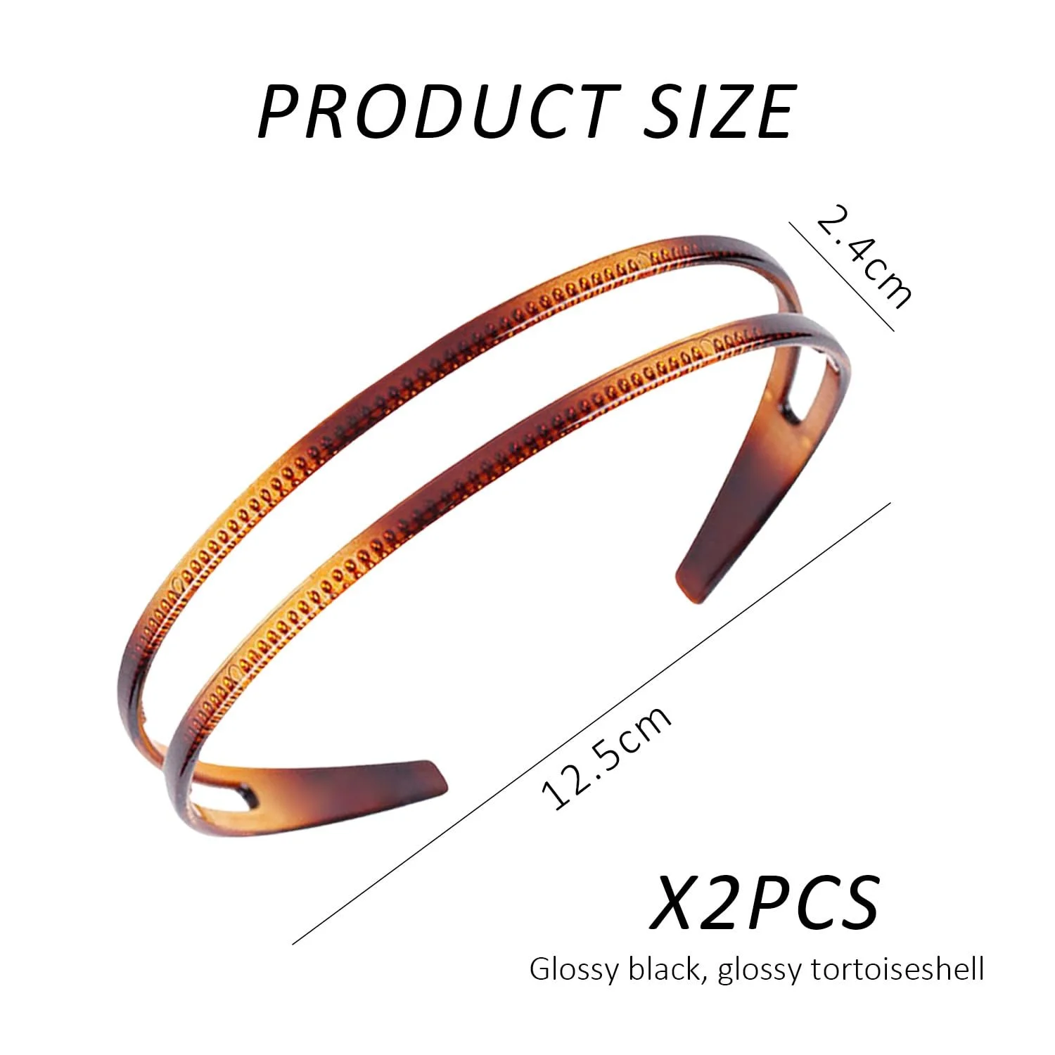 Обруч Пластик 2 шт Подвійний Ряд Зубчастий, фото №2