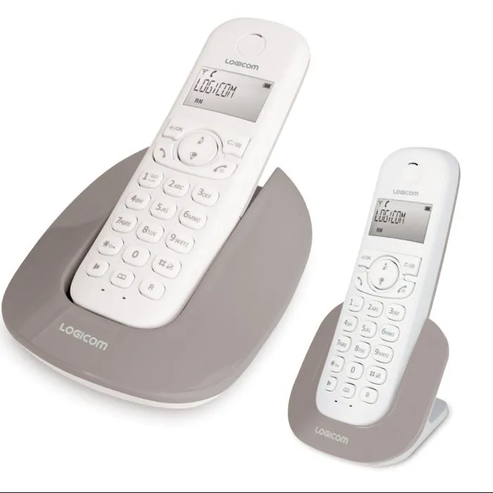 Стаціонарний бездротовий телефон Logicom Manta 250 Duo Біло-сірий, фото №1