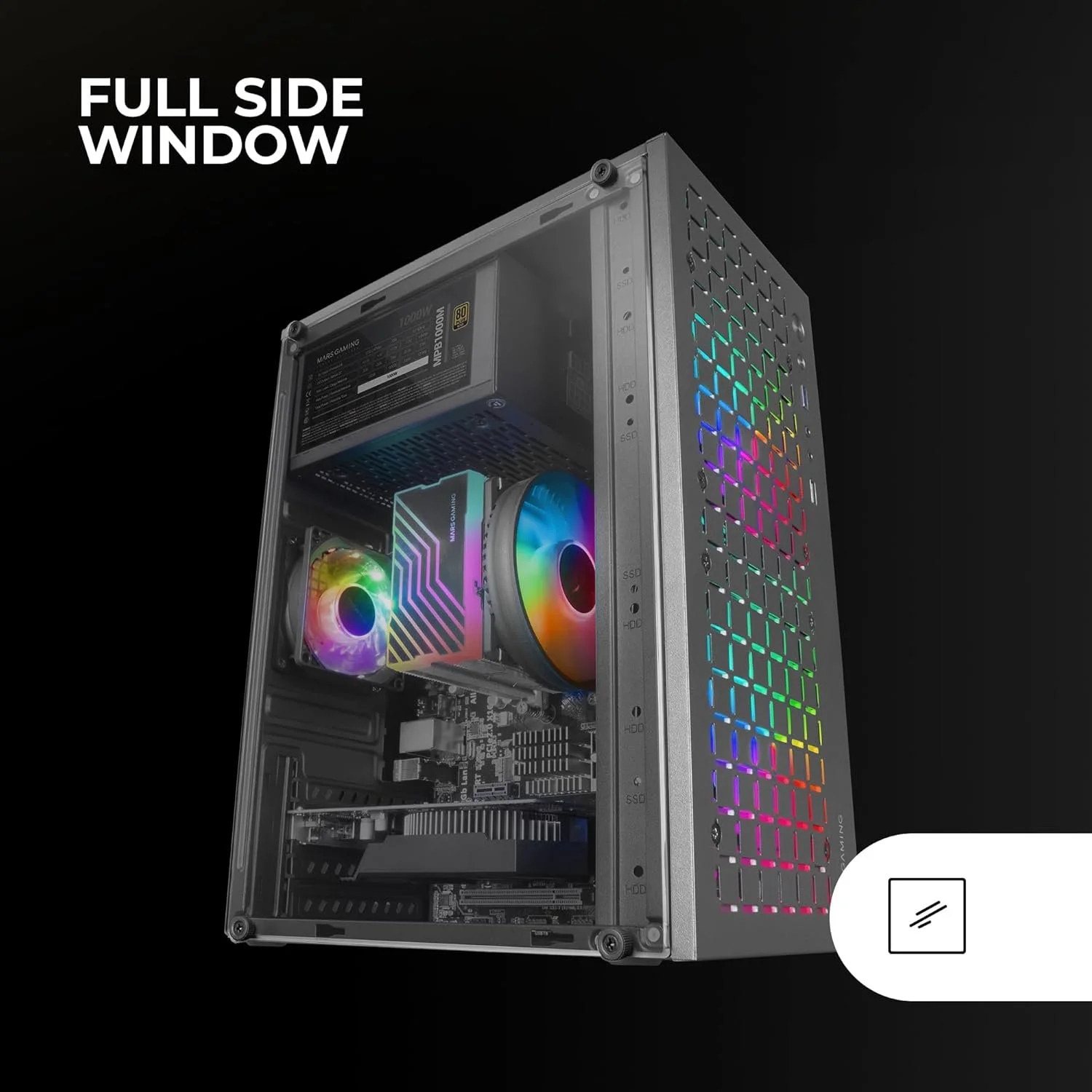 Корпус для ПК Mars Gaming MC-CORE Черный, фото №4