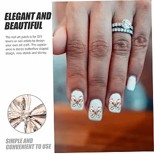 Наклейки для ногтей Бабочки с Rhinestones, 40 шт, Rose Gold Cat Eyes synthetic.ua - Фото 1