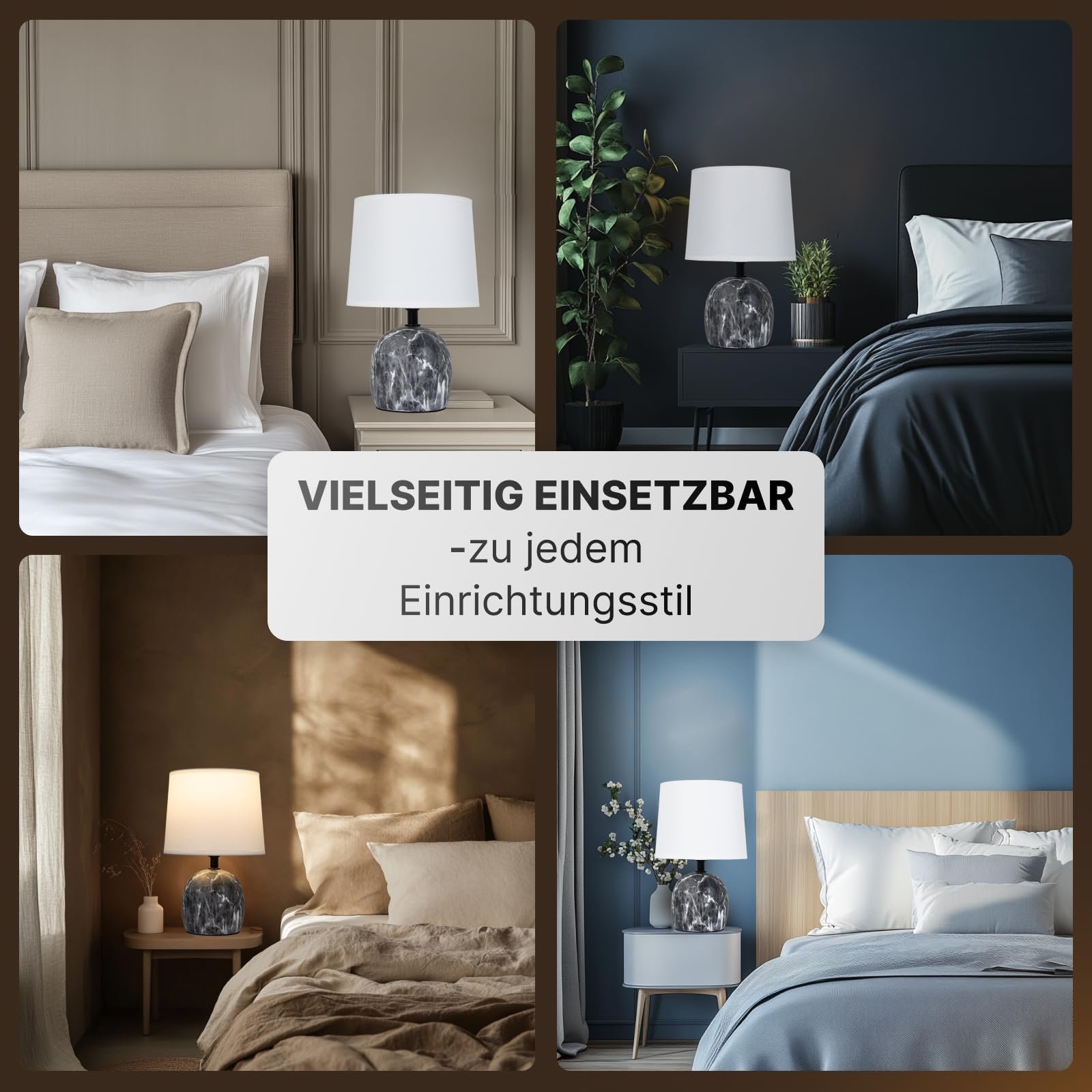 Настільна лампа Arte Lamp TITAWIN A5022LT-1GY текстильний плафон сіра хром, фото №8