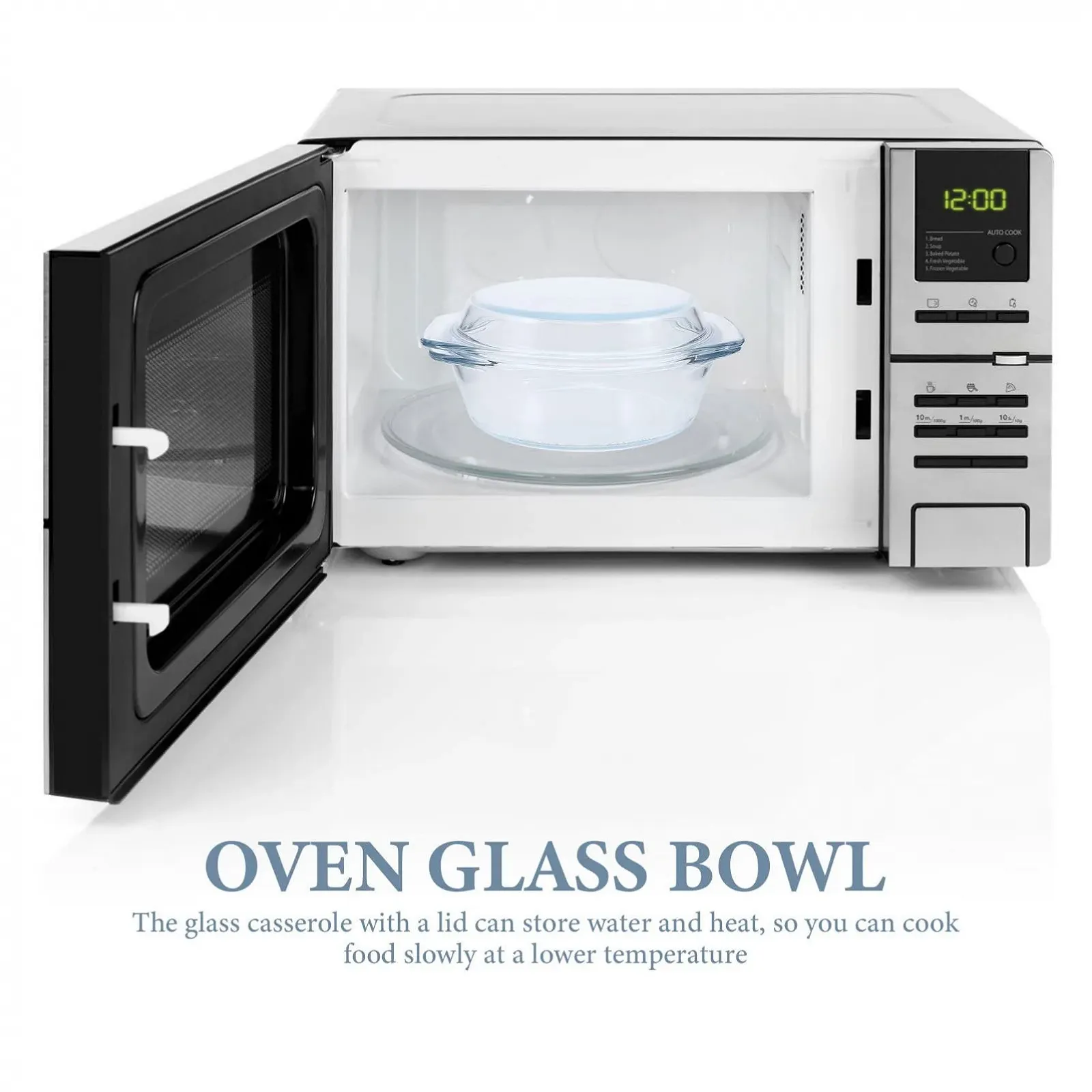 Форма для запікання Healifty кругла скляна з кришкою термостійка для мікрохвильової печі та духовки, фото №9 Форма для запікання Healifty кругла скляна з кришкою термостійка для мікрохвильової печі та духовки, фото №9