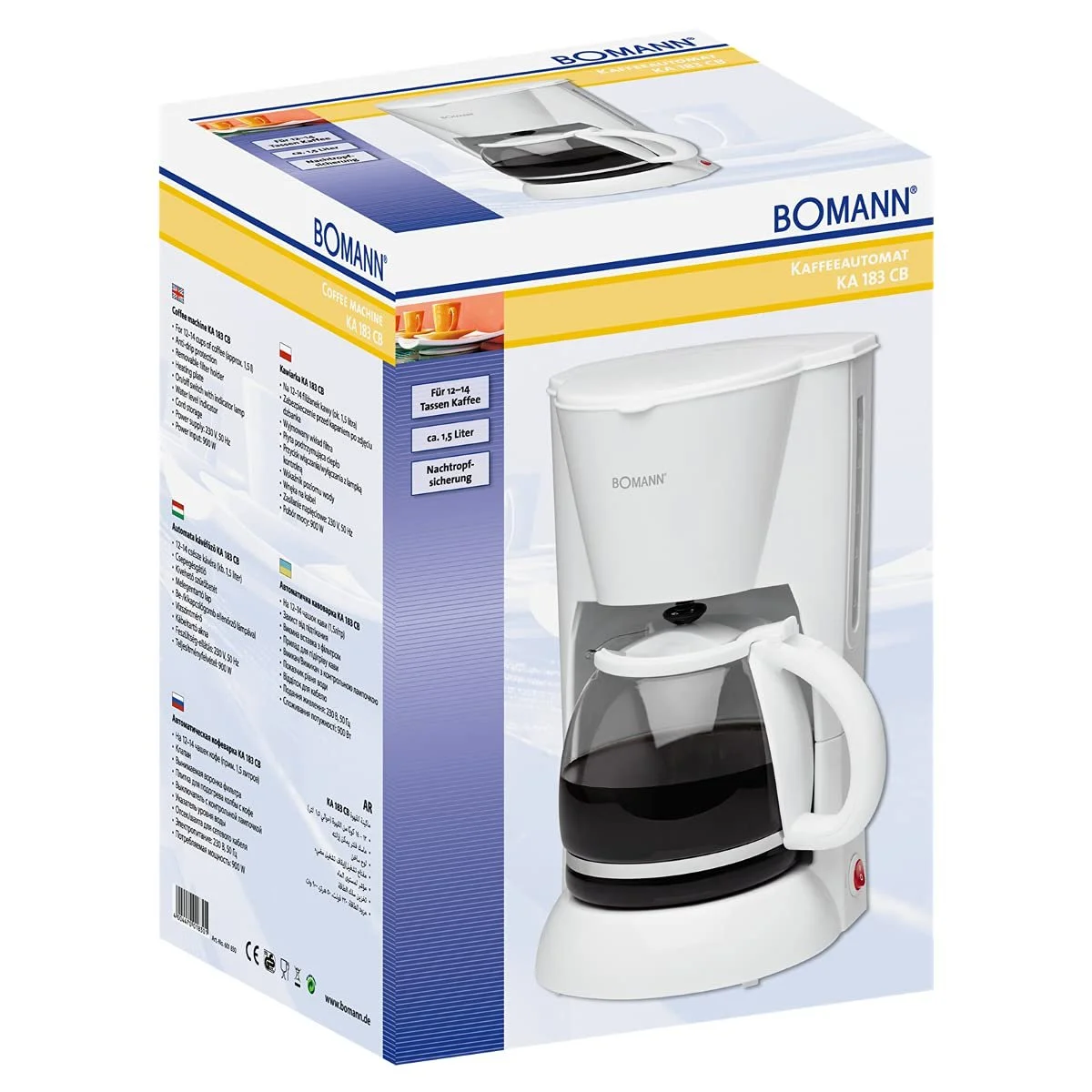 Кофеварка Bomann KA 183 CB White, фото №5