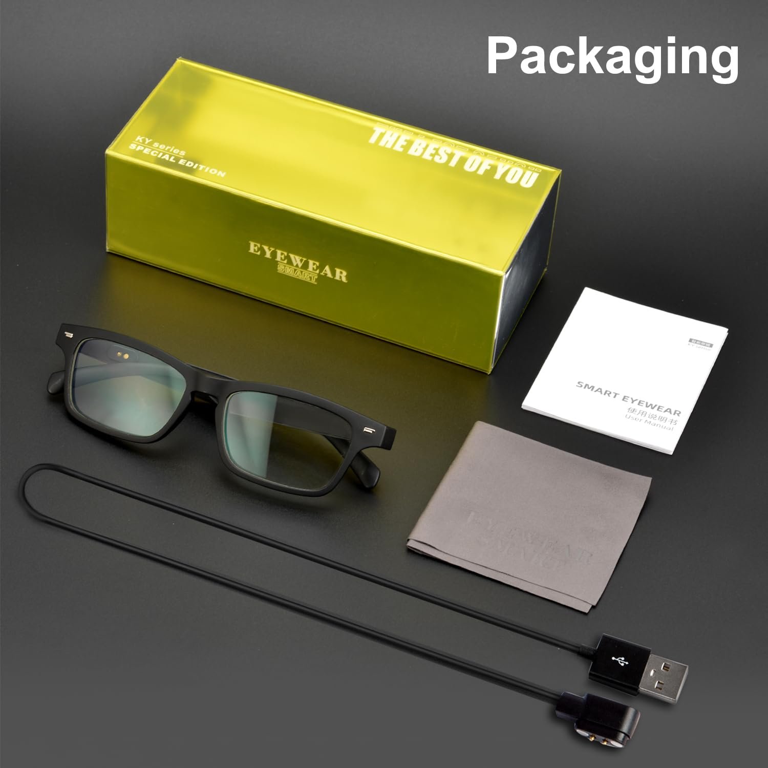 Розумні окуляри Bluetooth AI з підтримкою понад 160 мов, лінзи, фото №9