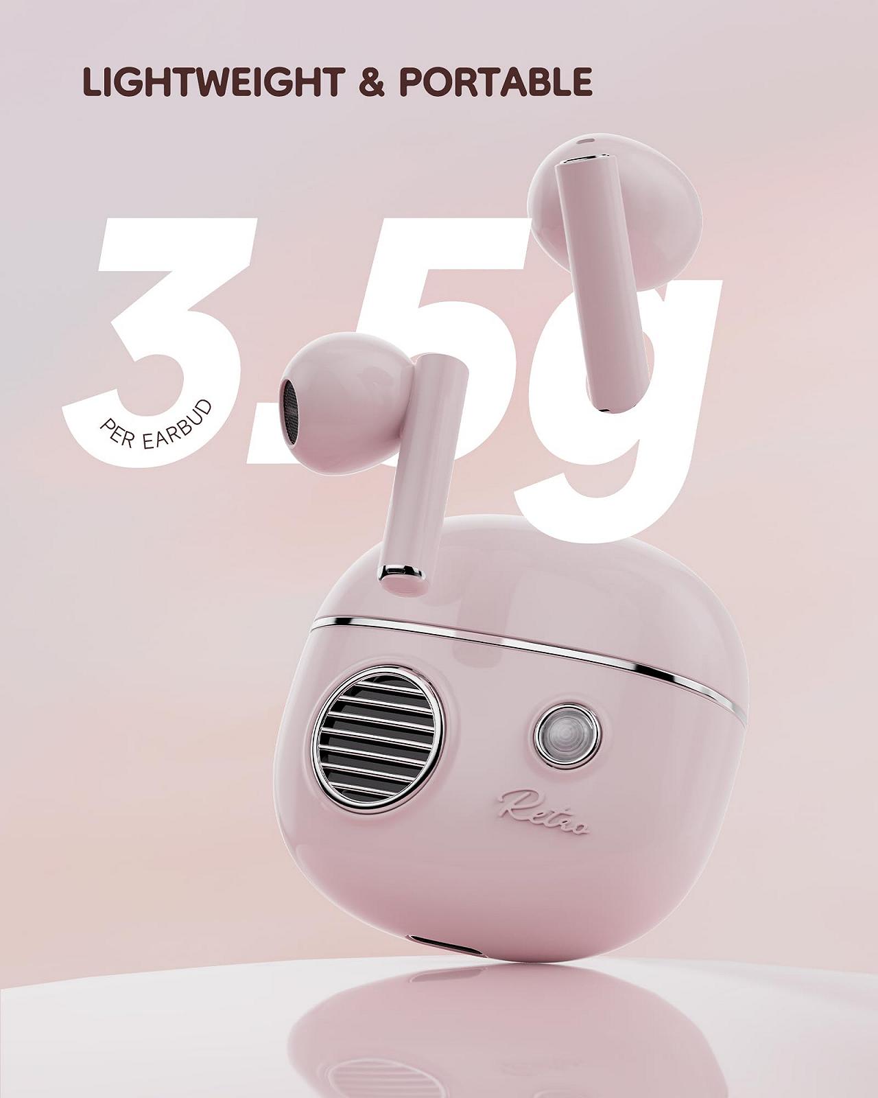 Навушники KOOGMOON Bluetooth 5.4 In-Ear Бездротові Рожевий, фото №7