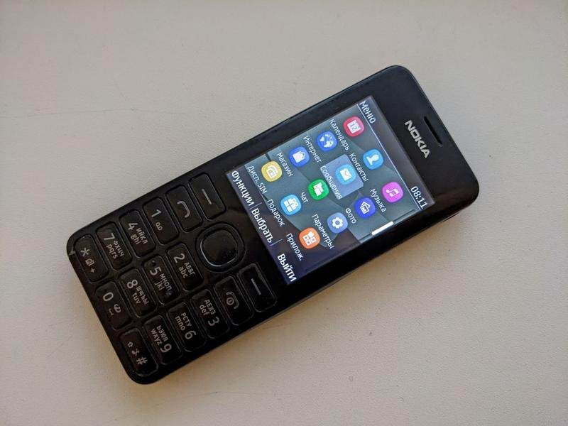 Кнопочный телефон Nokia 206, Черный, фото №5