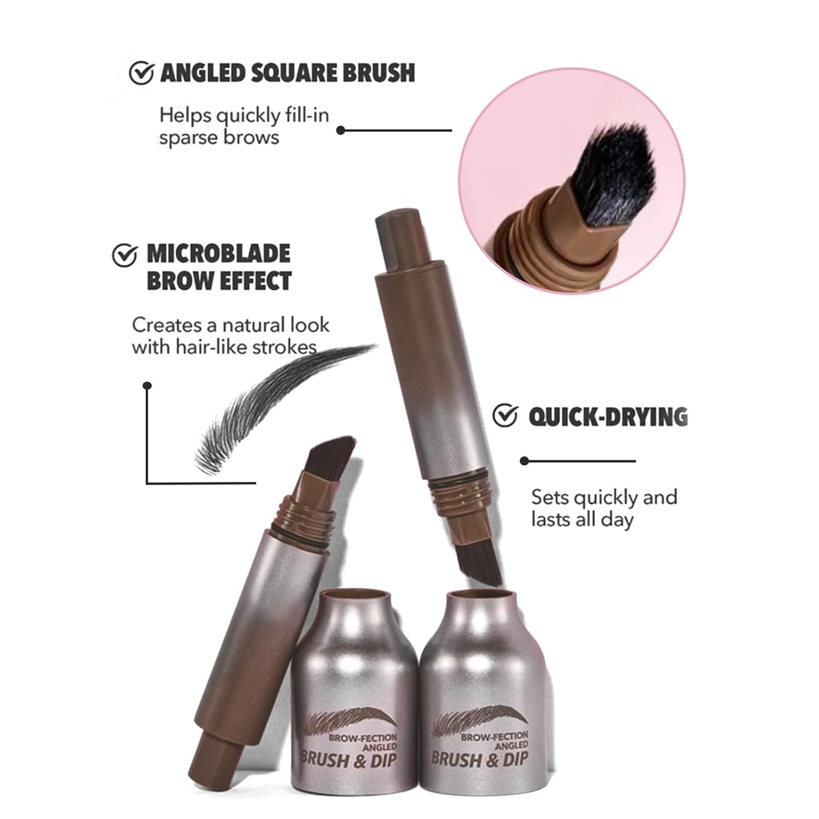 Рідка пензлик для брів водостійкий олівець для брів #01, фото №7