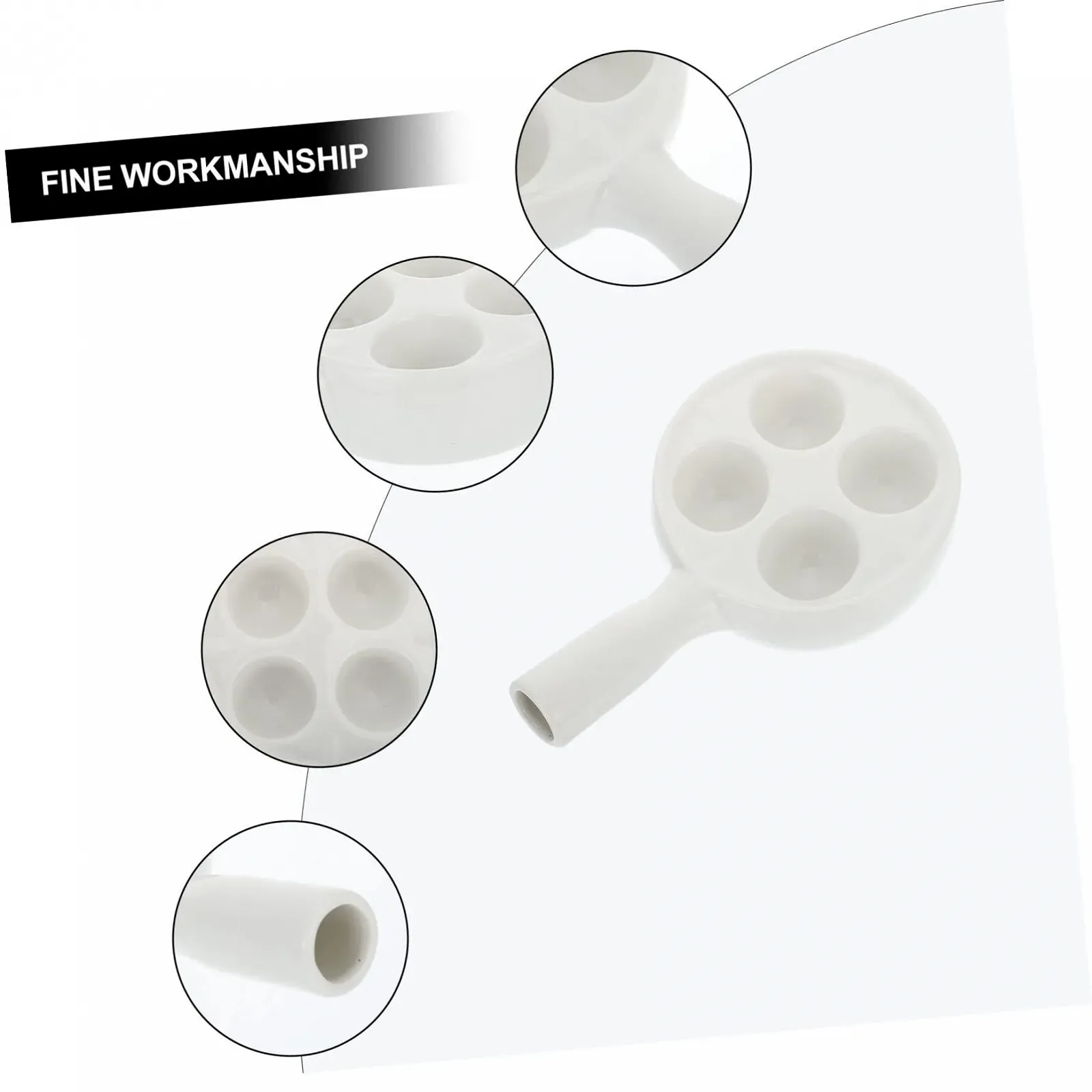 Керамічна форма для запікання равликів GALPADA з ручками термостійка біла, фото №2