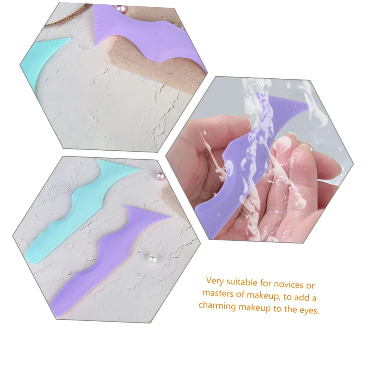 Трафареты для подводки глаз FRCOLOR 10 шт, силиконовые, фото №4