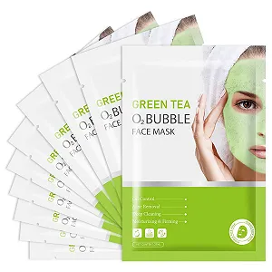 Маска для лица пенная Green Tea O2 Bubble, 10 шт - Фото 1