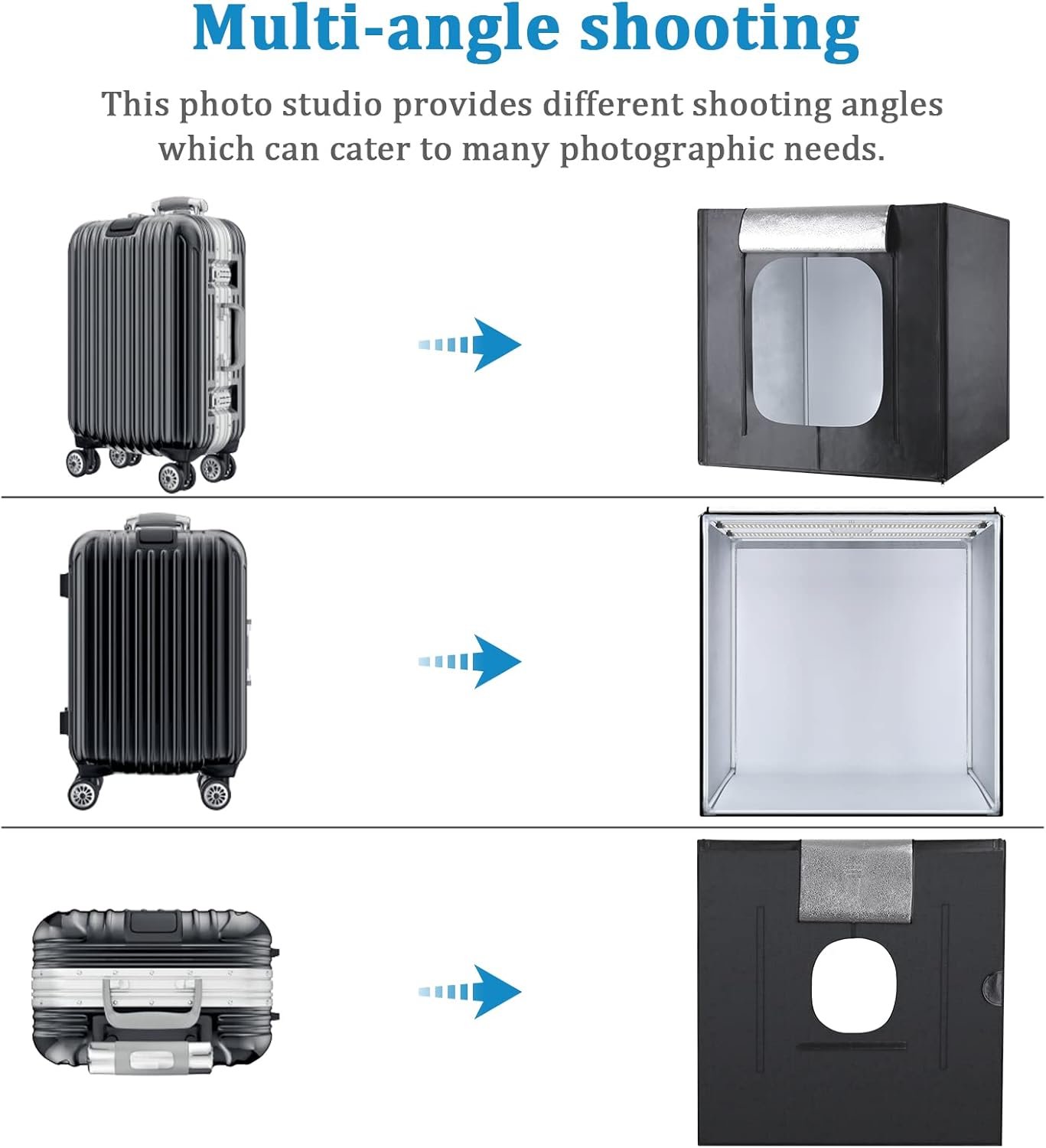 Фотобокс Sedgewin 80 см / 5500K / CRI 95 +/ 4 фона / Черный, фото №4