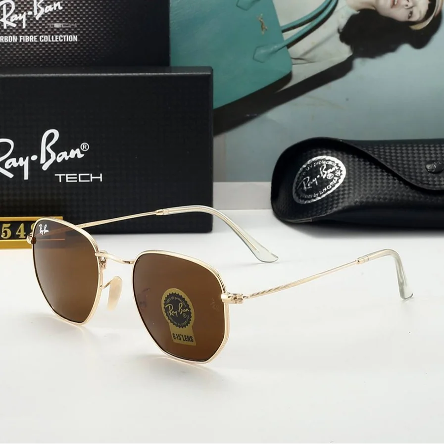 Женские солнцезащитные очки коричневого цвета с линзами Ray Ban пляжные, фото №1 Женские солнцезащитные очки коричневого цвета с линзами Ray Ban пляжные, фото №1