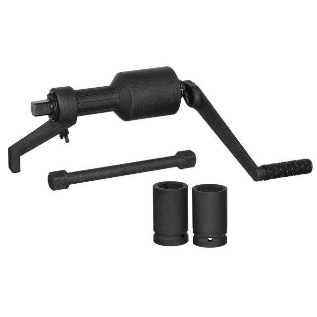 Ключ балонний роторний для вантаж авто 380 мм двошвидкісний макc 3800 Нм головки 32 33 пласт кейс INTERTOOL XT-0006, фото №1