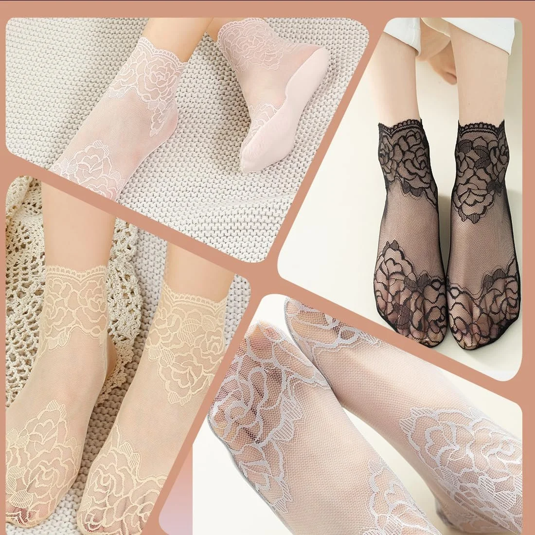 Жіночі шкарпетки 5 пар Шкарпетки з рюшами, фото №5