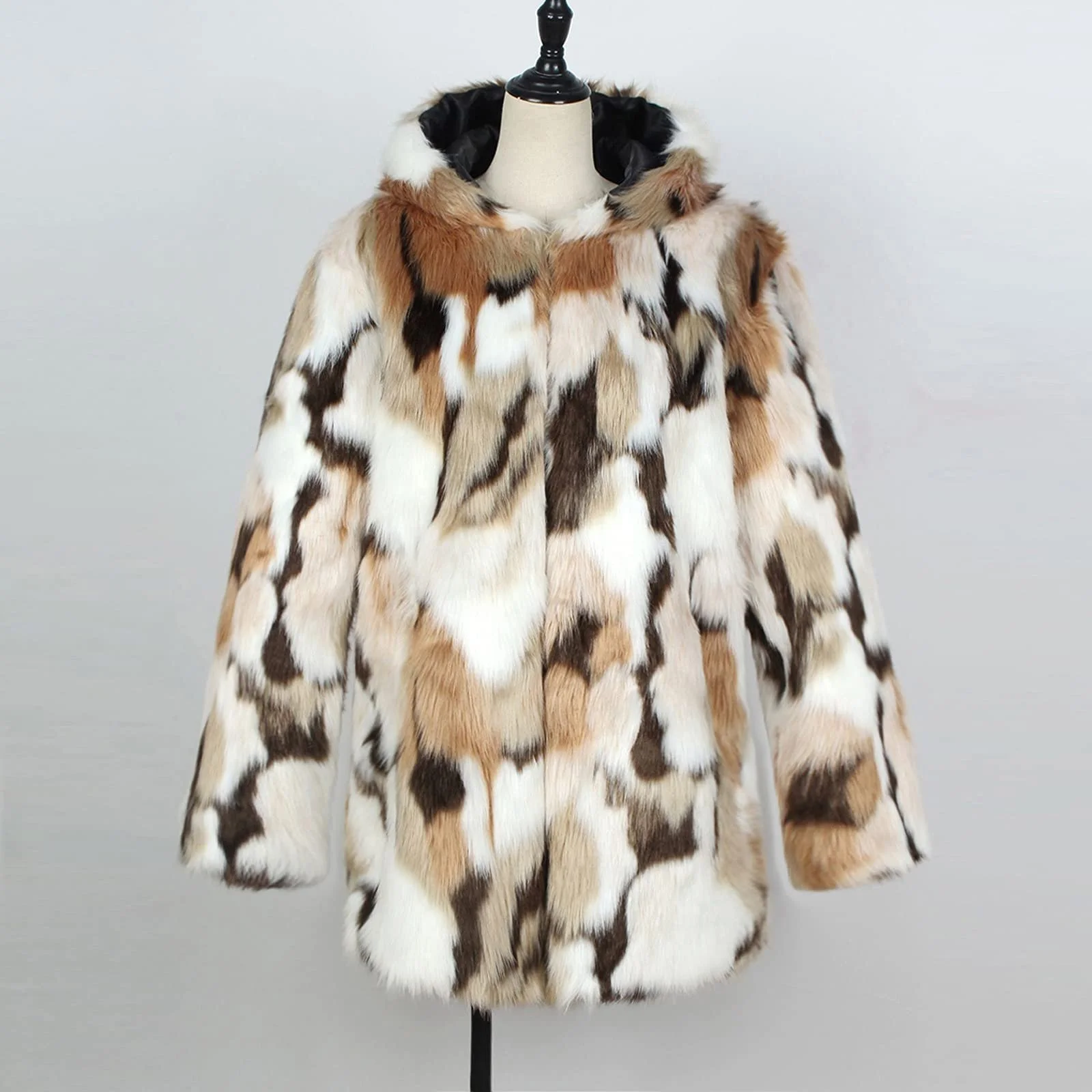 Зимова куртка FNKDOR Жіноче довге штучне хутро, фото №3