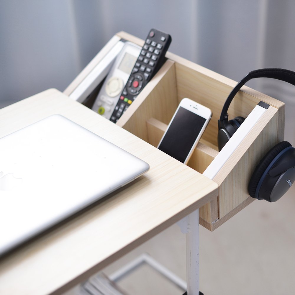 Приставний столик SogesPower регульований для ноутбука, комп'ютера, письмового столу, візок, мобільний, фото №6