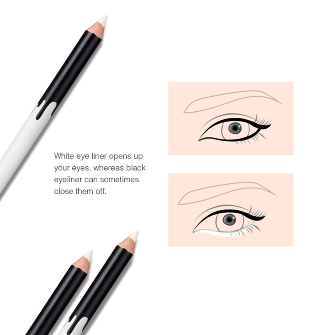 Олівець Eyeliner Pencil Водостійкий Гладкий Білий, фото №4