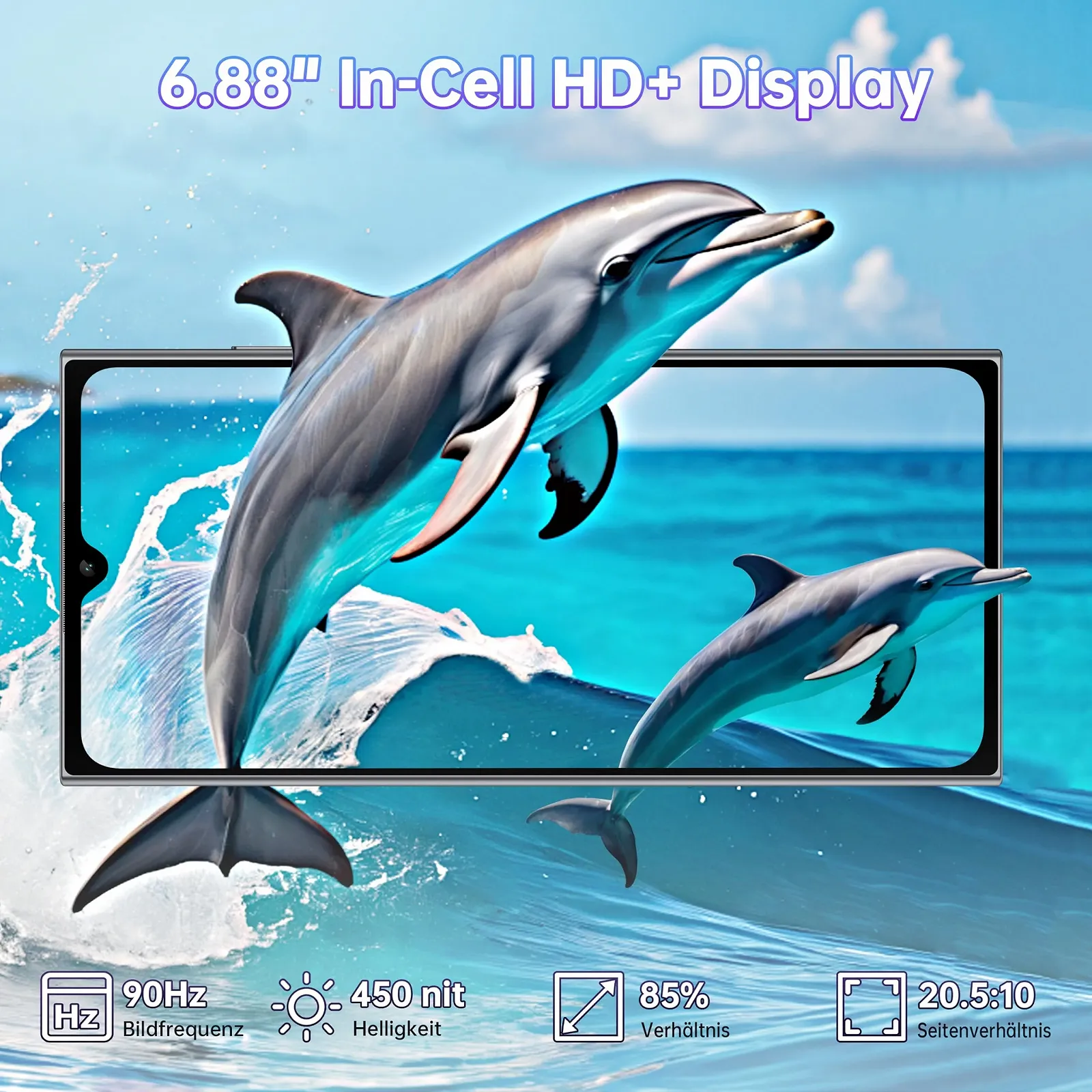Мобильный Телефон OUKITEL C61 Pro 24GB + 256GB 1TB 6.88 Дюйм HD+ 90Hz Экран 5150mAh 13MP + 5MP Dual SIM 4G, фото №4