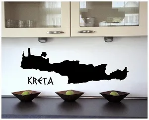 Наклейка на стіну Samunshi Island of Crete 100 x 33 см Бірюзовий synthetic.ua - Фото 1