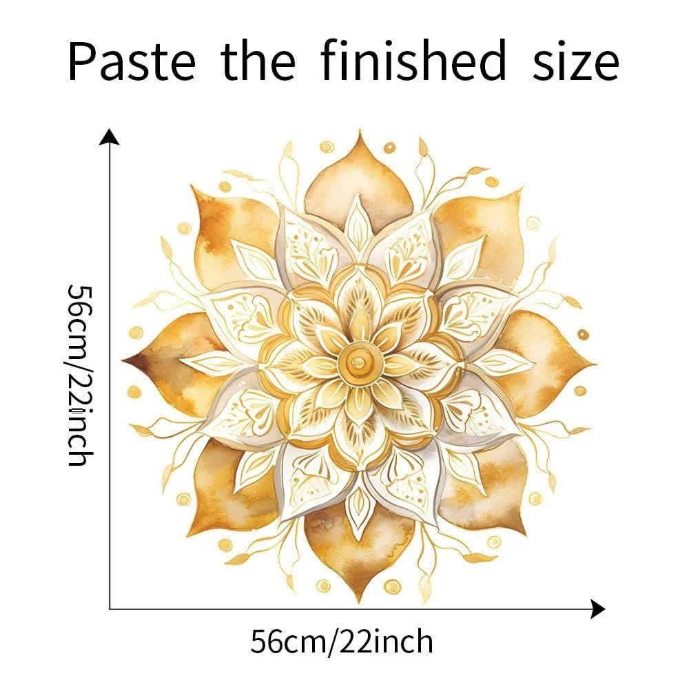 Наклейка на стену COVPAW Мандала Золотая, фото №4