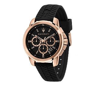 Годинник Maserati Successo Collection Чоловічий Нержавіюча сталь Рожеве золото PVD Силіконовий Ремінець - R8871621012 - Фото 1