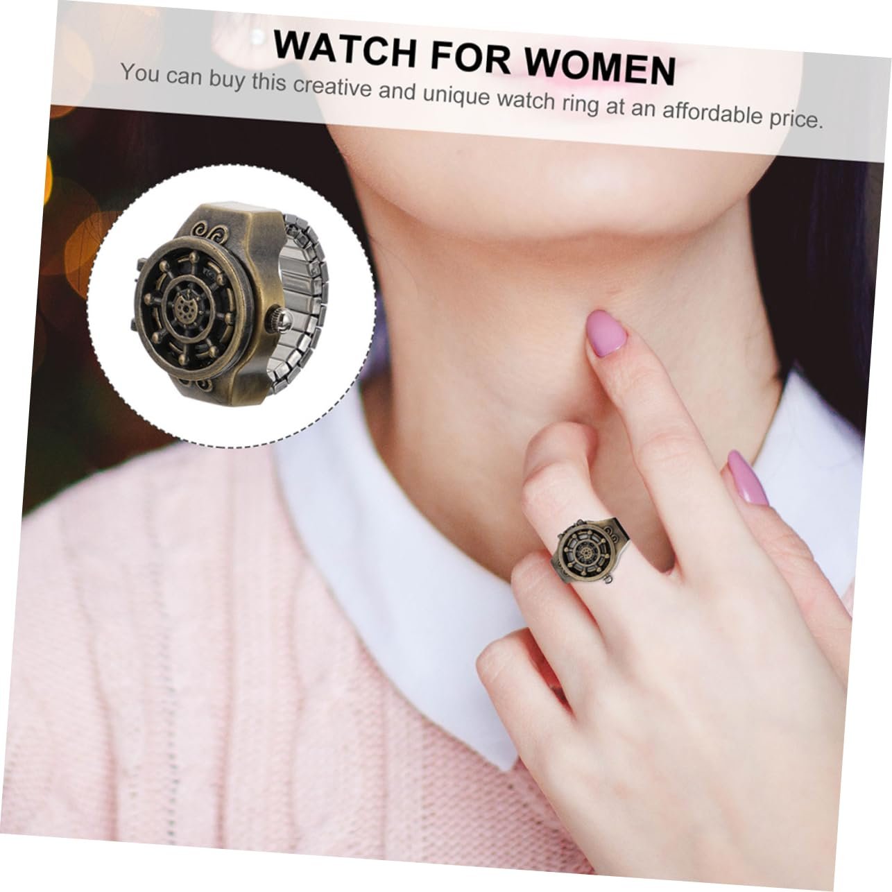 Винтажные кольца-часы LIFKOME 2 шт для женщин, ретро украшения с элегантным дизайном для стильных событий, модный аксессуар, фото №6 Винтажные кольца-часы LIFKOME 2 шт для женщин, ретро украшения с элегантным дизайном для стильных событий, модный аксессуар, фото №6