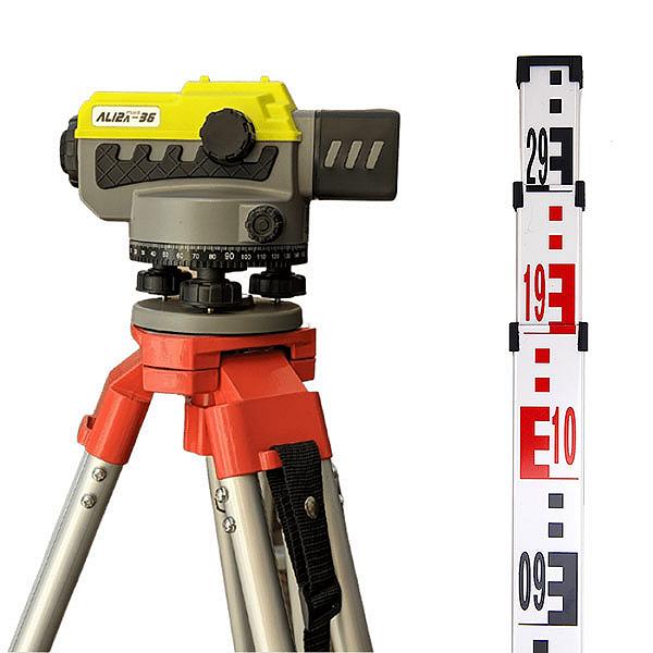 Оптичний нівелір NTECH-GEO AL12A-36 з штативом ESJA10 і рейкою LSS-3M, фото №1
