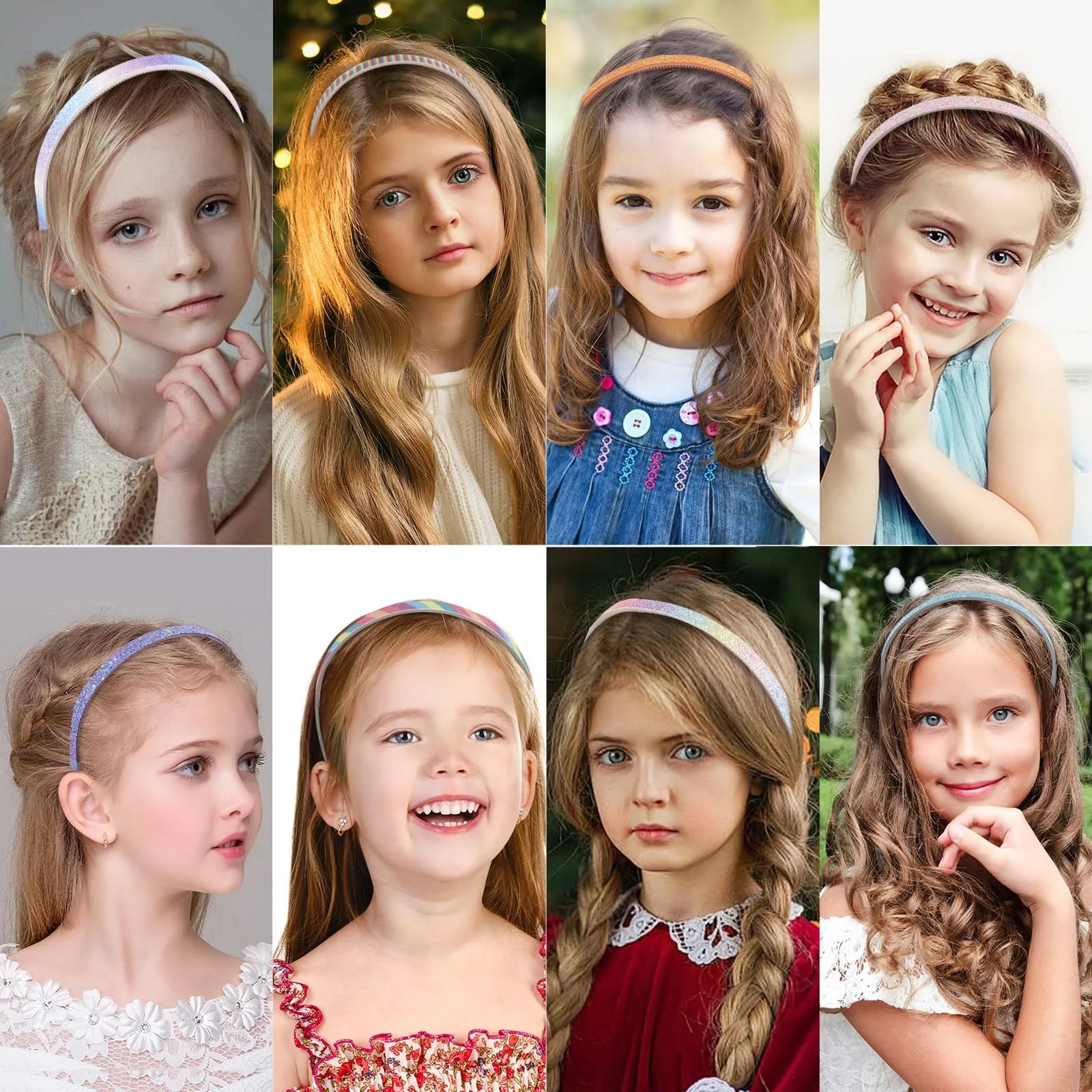 Набор блестящих обручей 8 шт., фото №5