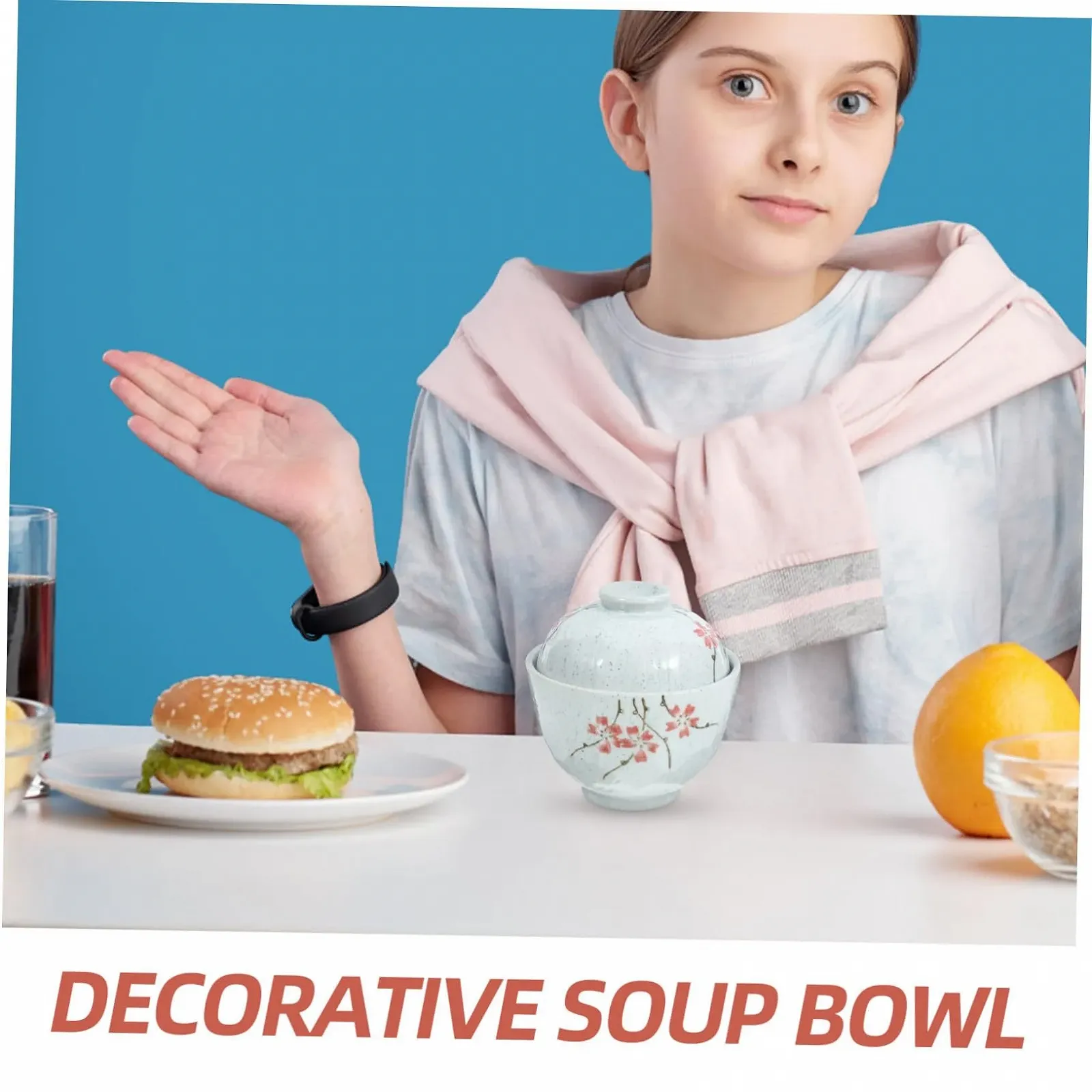 Керамическая кастрюля С крышкой Японский стиль Термостойкая, фото №3